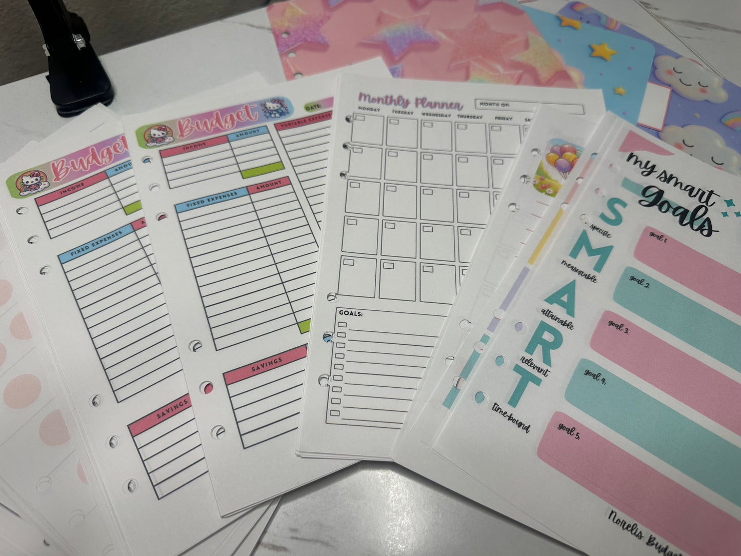 A5 Printed Budget Planner and A5 Divider Tabs